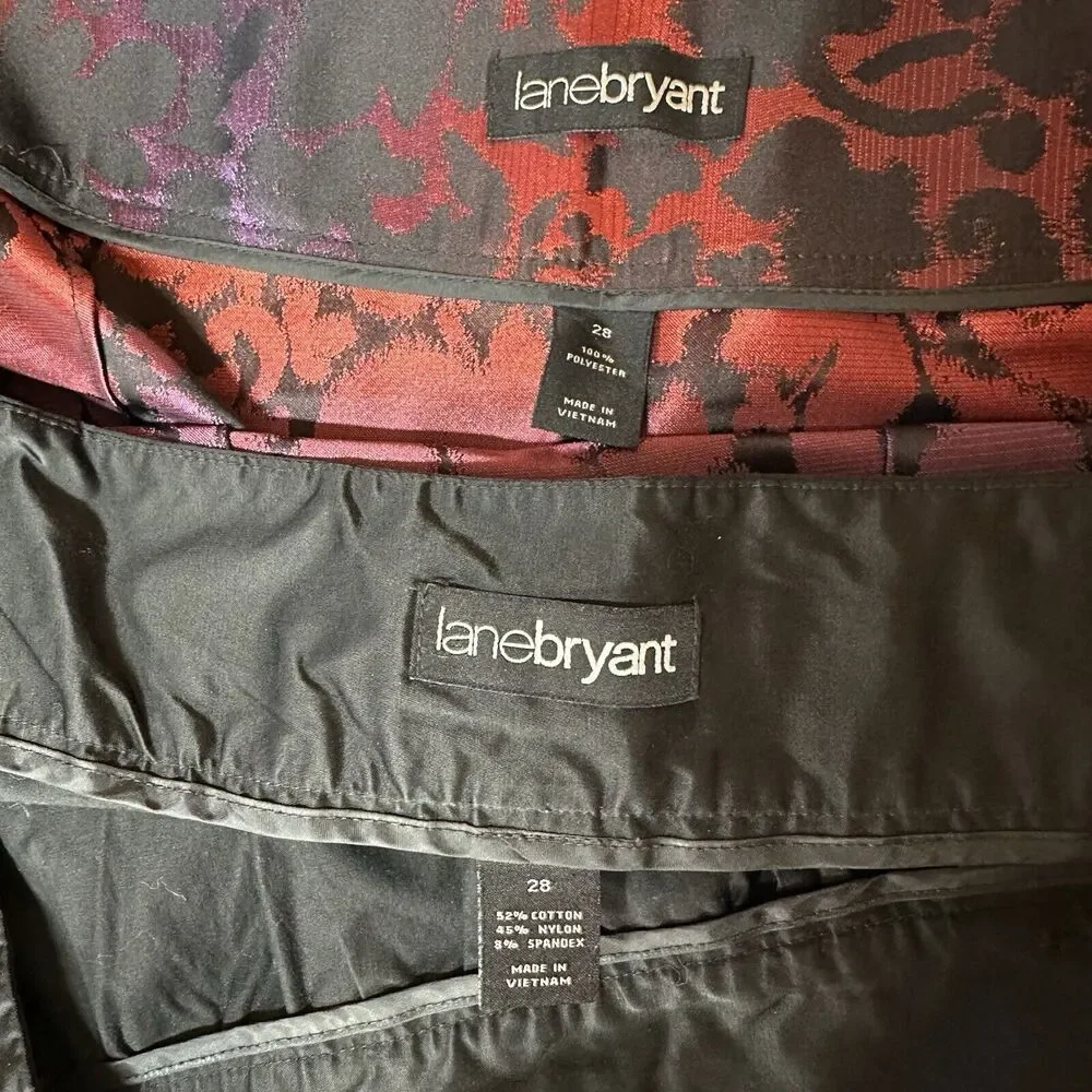 Lane Bryant Skirt Plus Size 28 4X A-Line Satin Black Witch Goth Skater Grunge - Picture 7 of 11